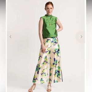 Frances Valentine Tuileries Floral Palazzo Pants sz 10 EUC